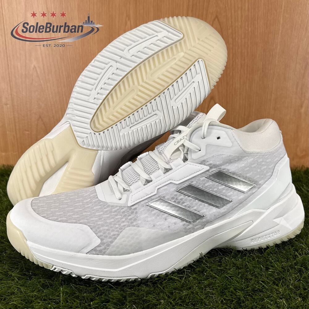 adidas Crazyflight 6 Mid Indoor White HP7030 Womens Sz 14 / Men's Sz 13